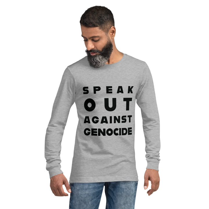 Men Long Sleeve Tee | Speak out against genocide