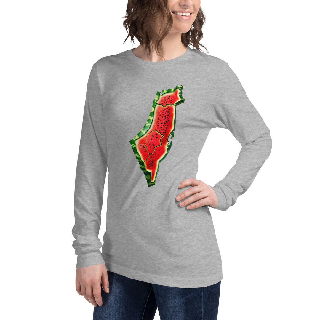 Women Long Sleeve Tee | Palestine Watermelon