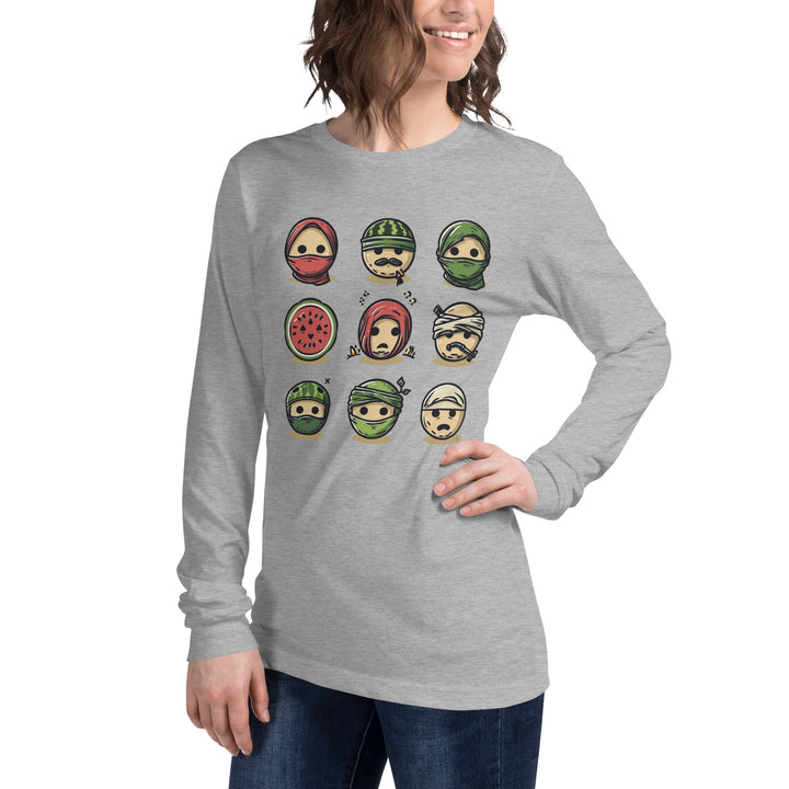 Women Long Sleeve Tee | Palestine Emoji