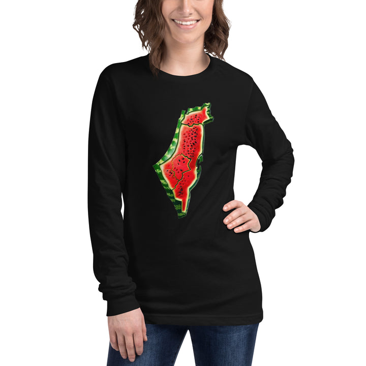 Women Long Sleeve Tee | Palestine Watermelon