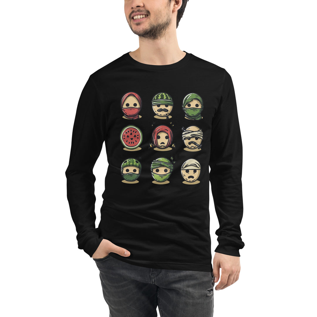 Men Long Sleeve Tee | Palestine Emoji