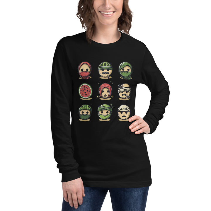 Women Long Sleeve Tee | Palestine Emoji