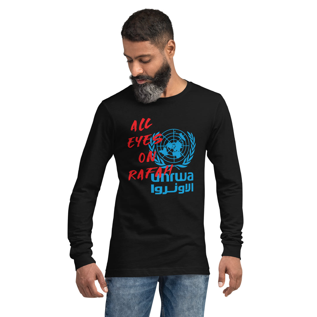 Men Long Sleeve Tee | All Eyes on Rafah