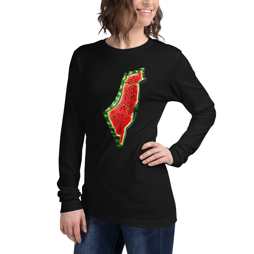 Women Long Sleeve Tee | Palestine Watermelon