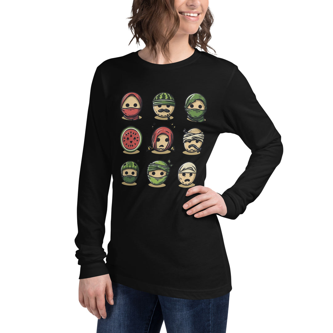 Women Long Sleeve Tee | Palestine Emoji