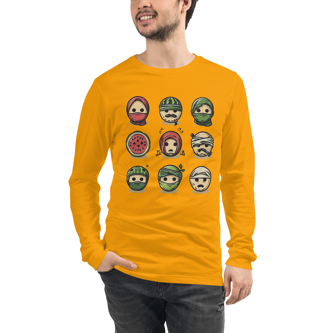 Men Long Sleeve Tee | Palestine Emoji