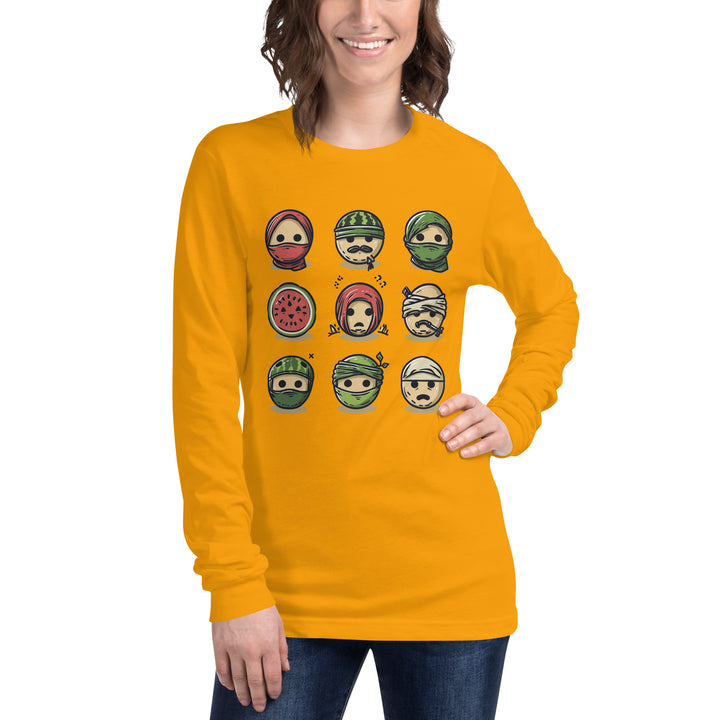 Women Long Sleeve Tee | Palestine Emoji