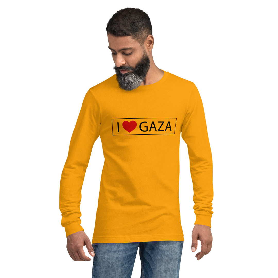 Men Long Sleeve Tee | I Love Gaza