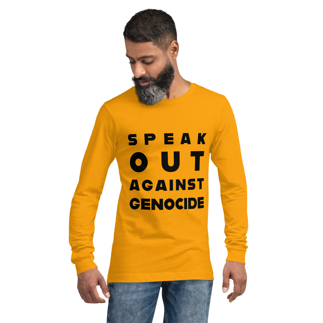 Men Long Sleeve Tee | Speak out against genocide