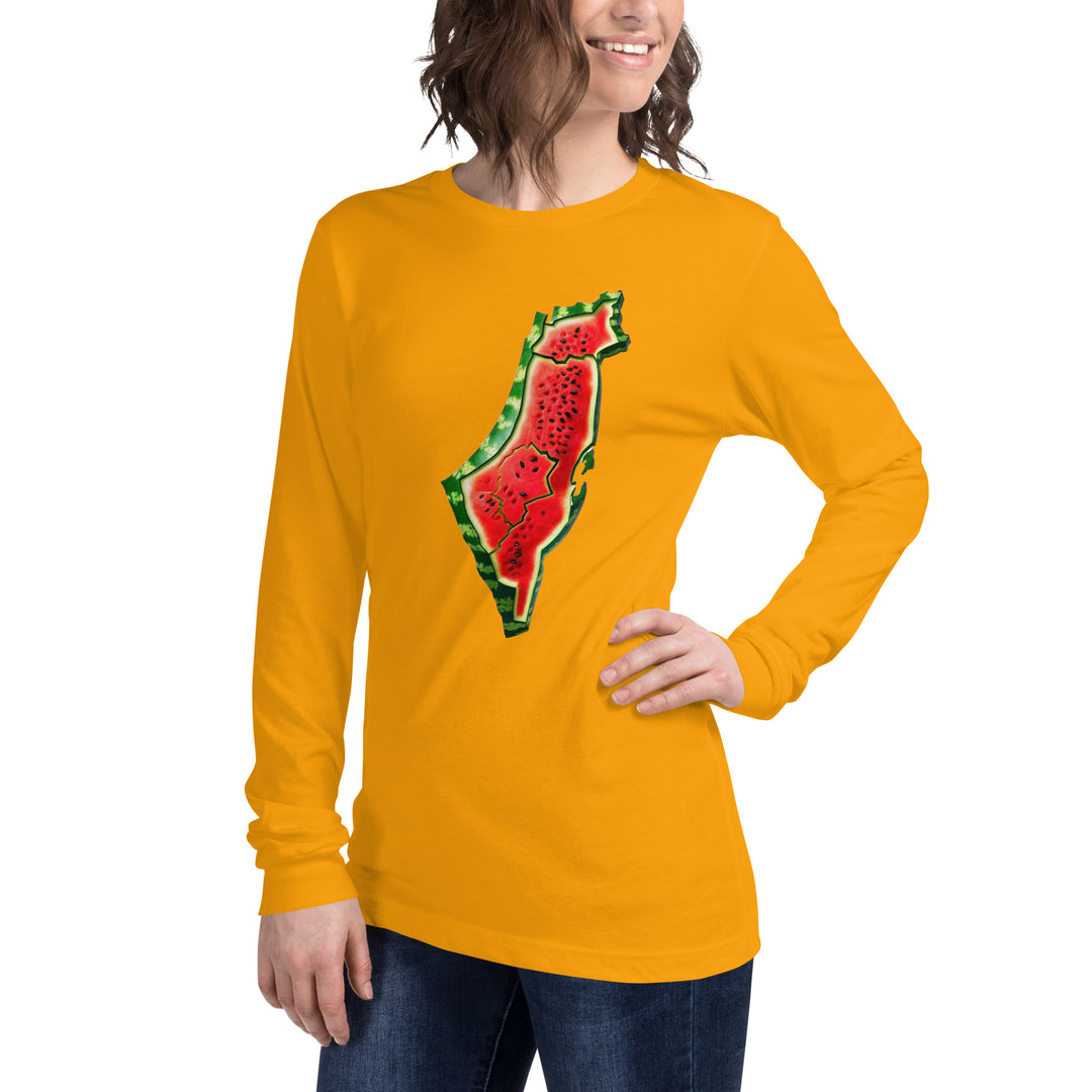 Women Long Sleeve Tee | Palestine Watermelon