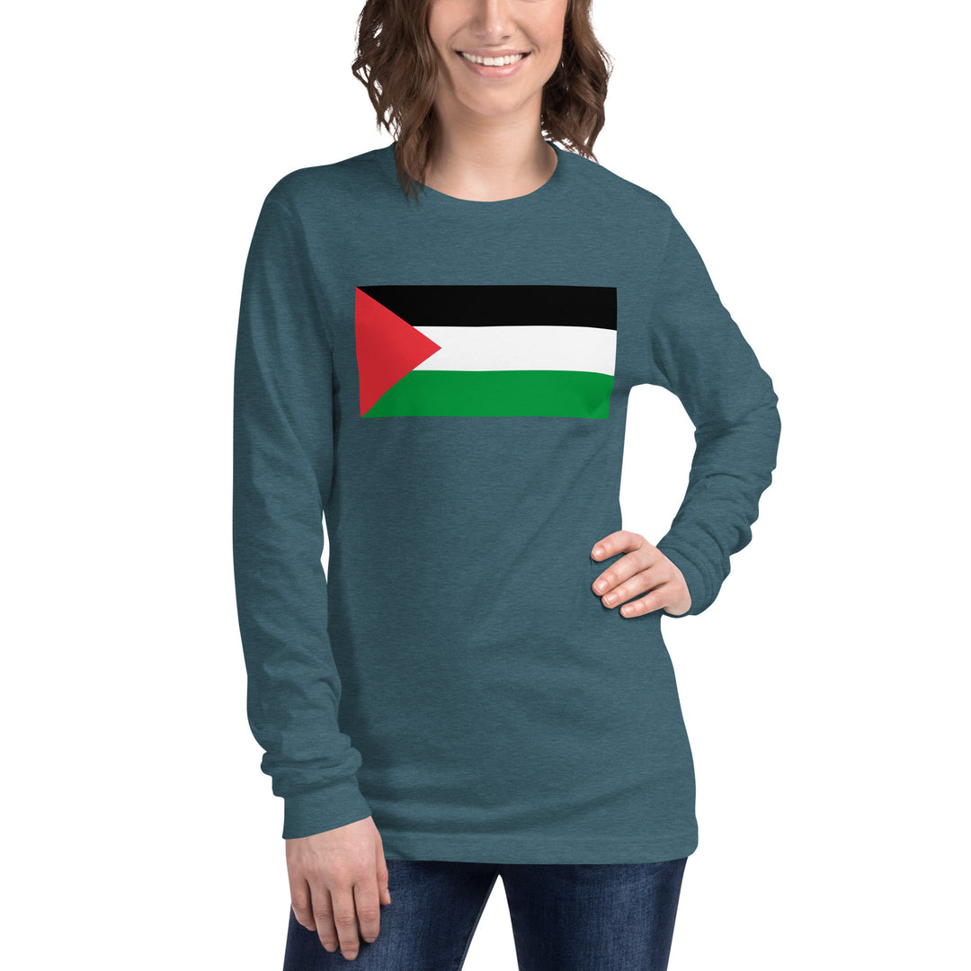 Women Long Sleeve Tee | Palestine Flag