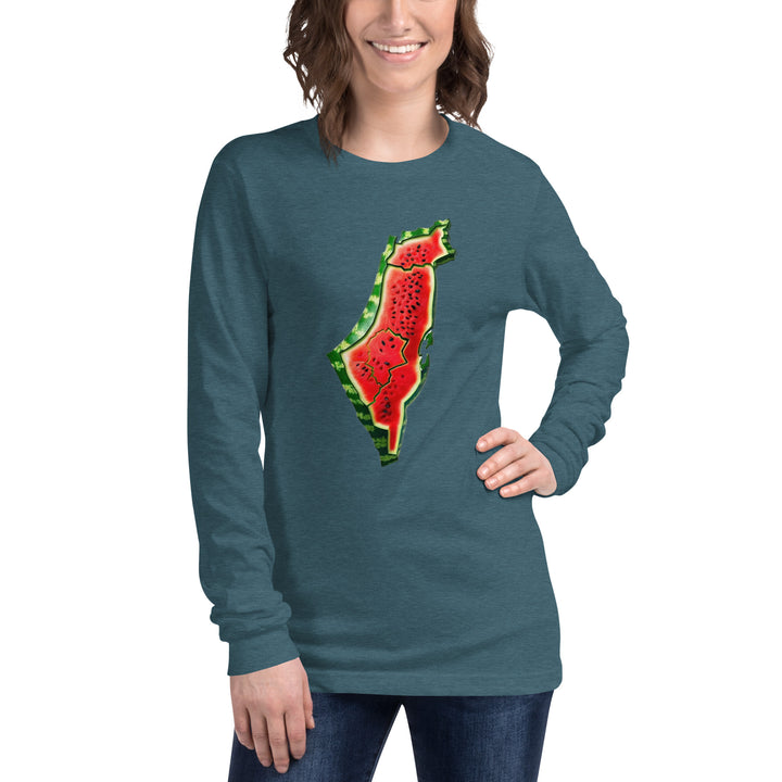 Women Long Sleeve Tee | Palestine Watermelon