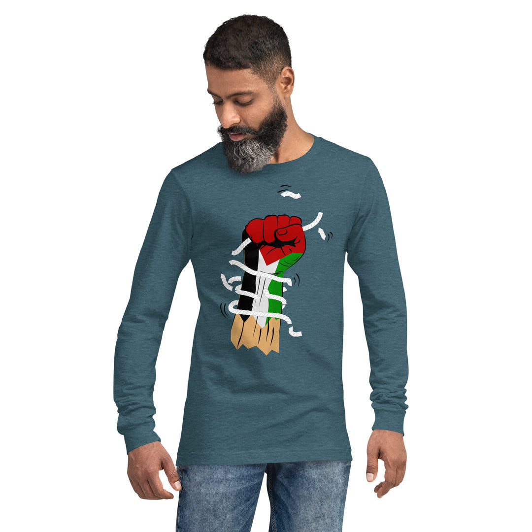 Men Long Sleeve Tee | Palestine Hand