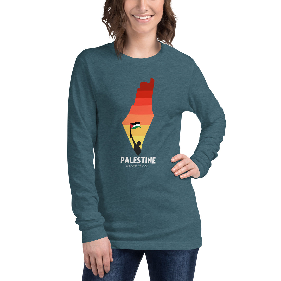 Women Long Sleeve Tee | Palestine Map