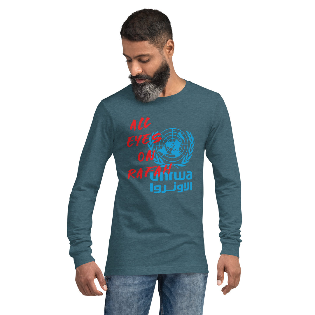 Men Long Sleeve Tee | All Eyes on Rafah