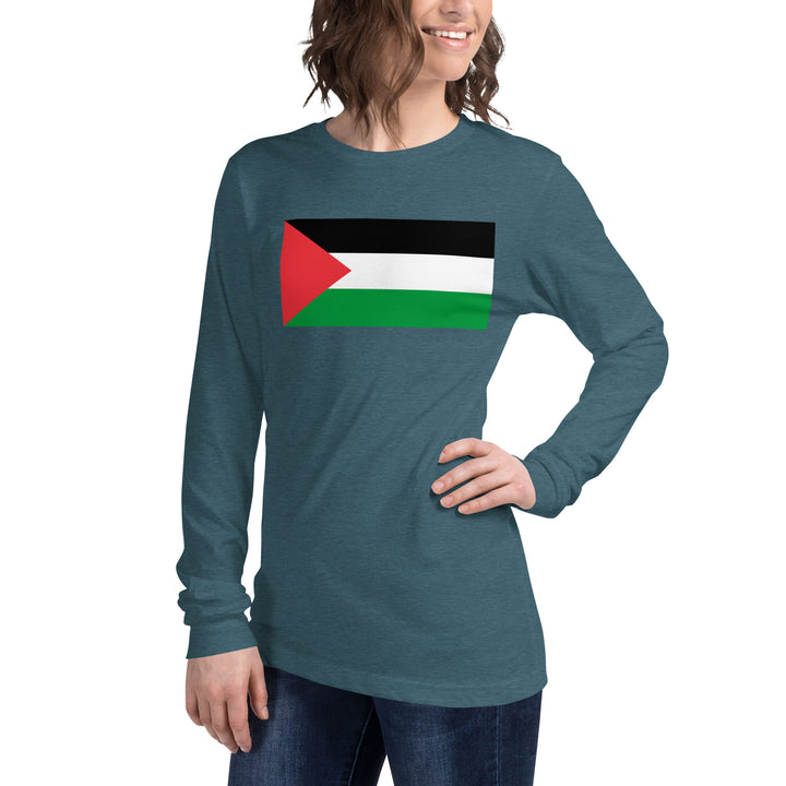 Women Long Sleeve Tee | Palestine Flag