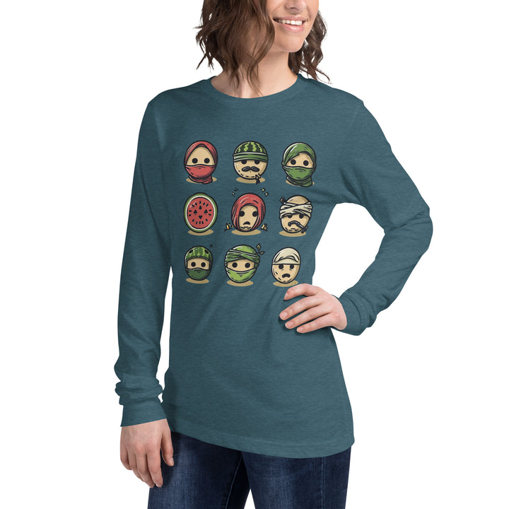 Women Long Sleeve Tee | Palestine Emoji