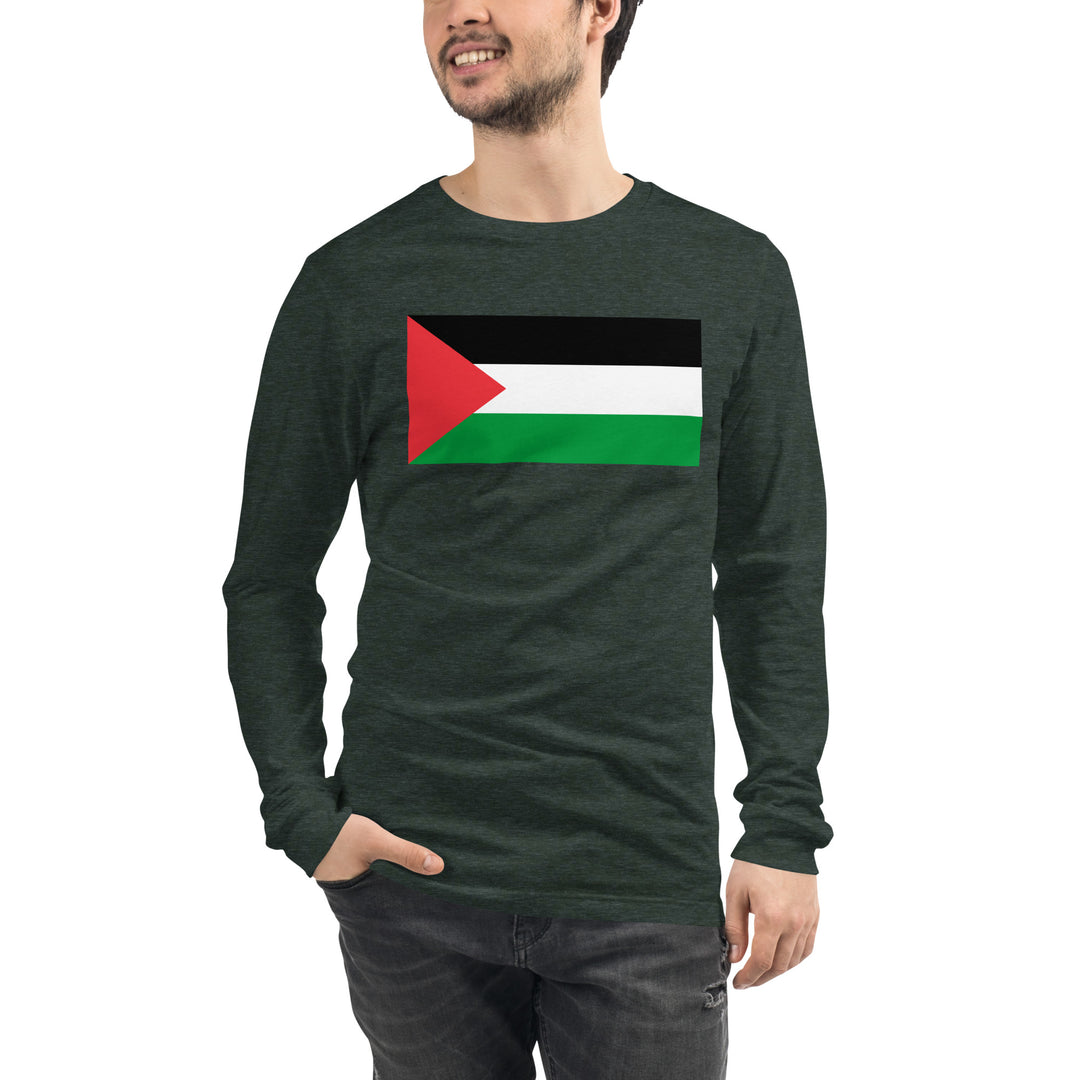 Men Long Sleeve Tee | Palestine Flag