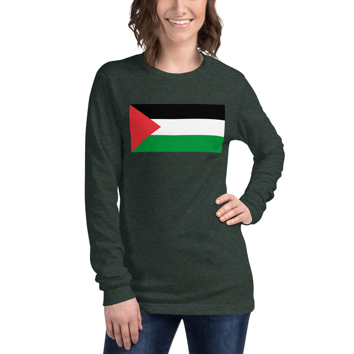 Women Long Sleeve Tee | Palestine Flag