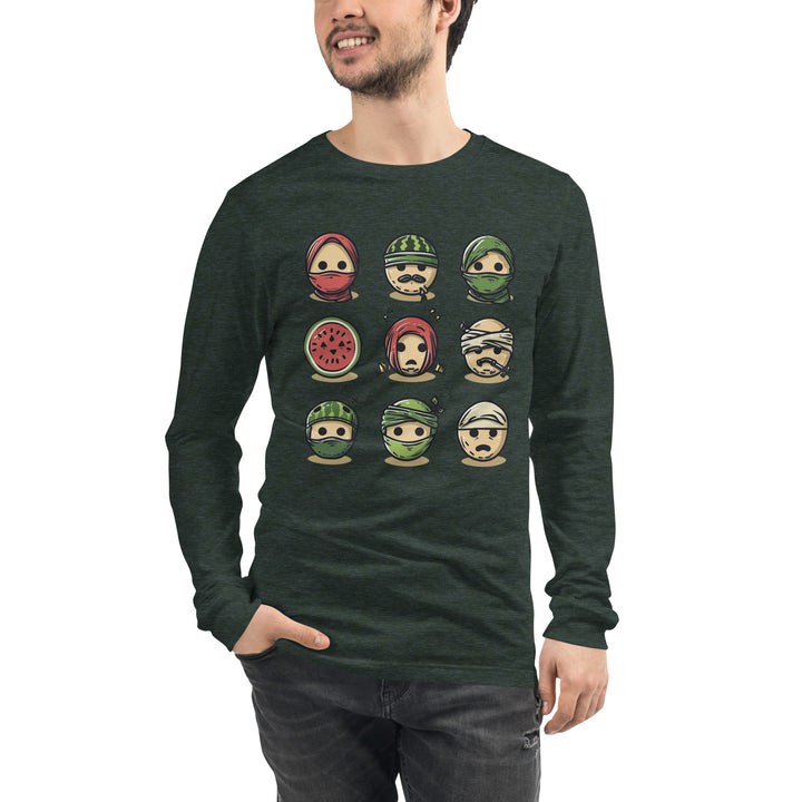 Men Long Sleeve Tee | Palestine Emoji