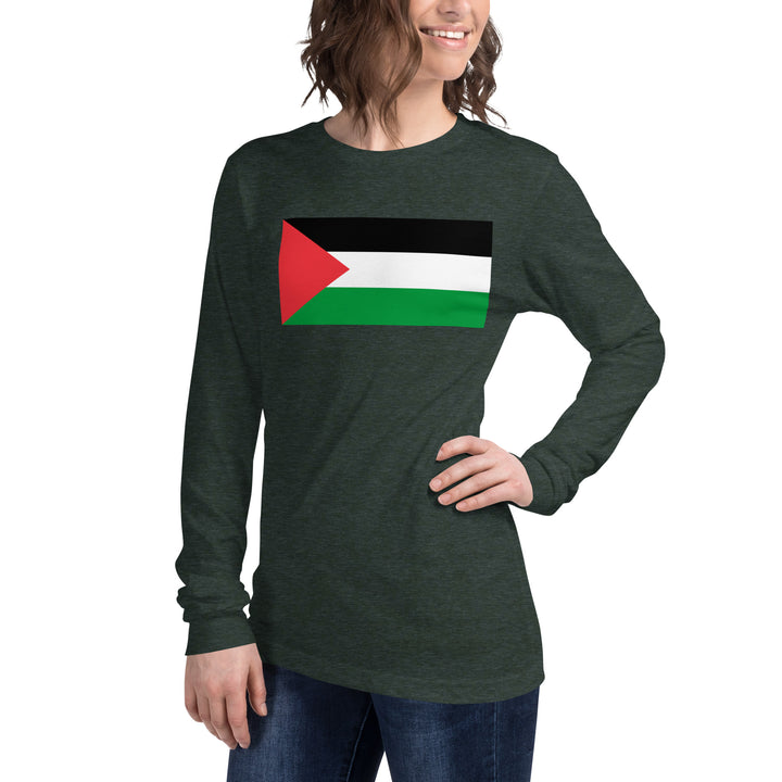 Women Long Sleeve Tee | Palestine Flag