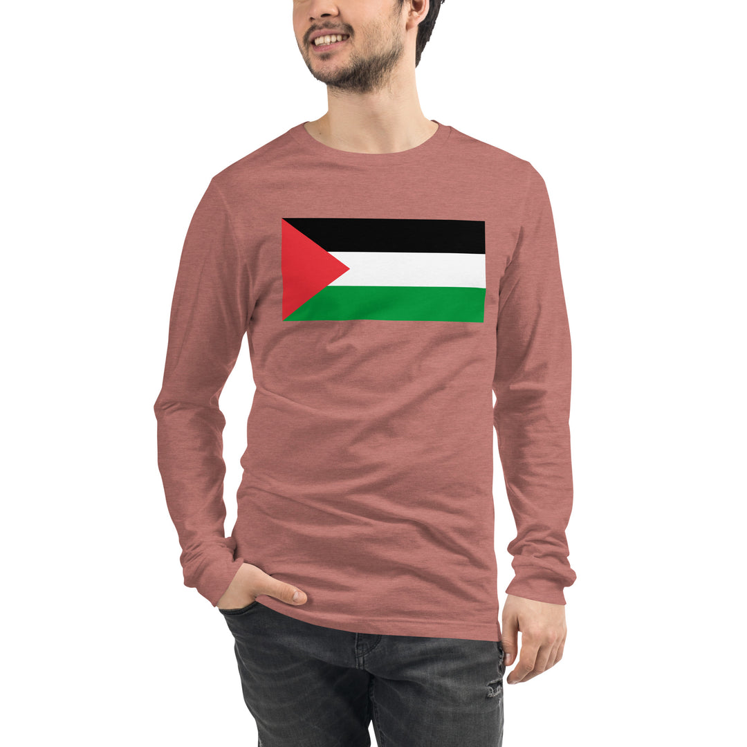 Men Long Sleeve Tee | Palestine Flag