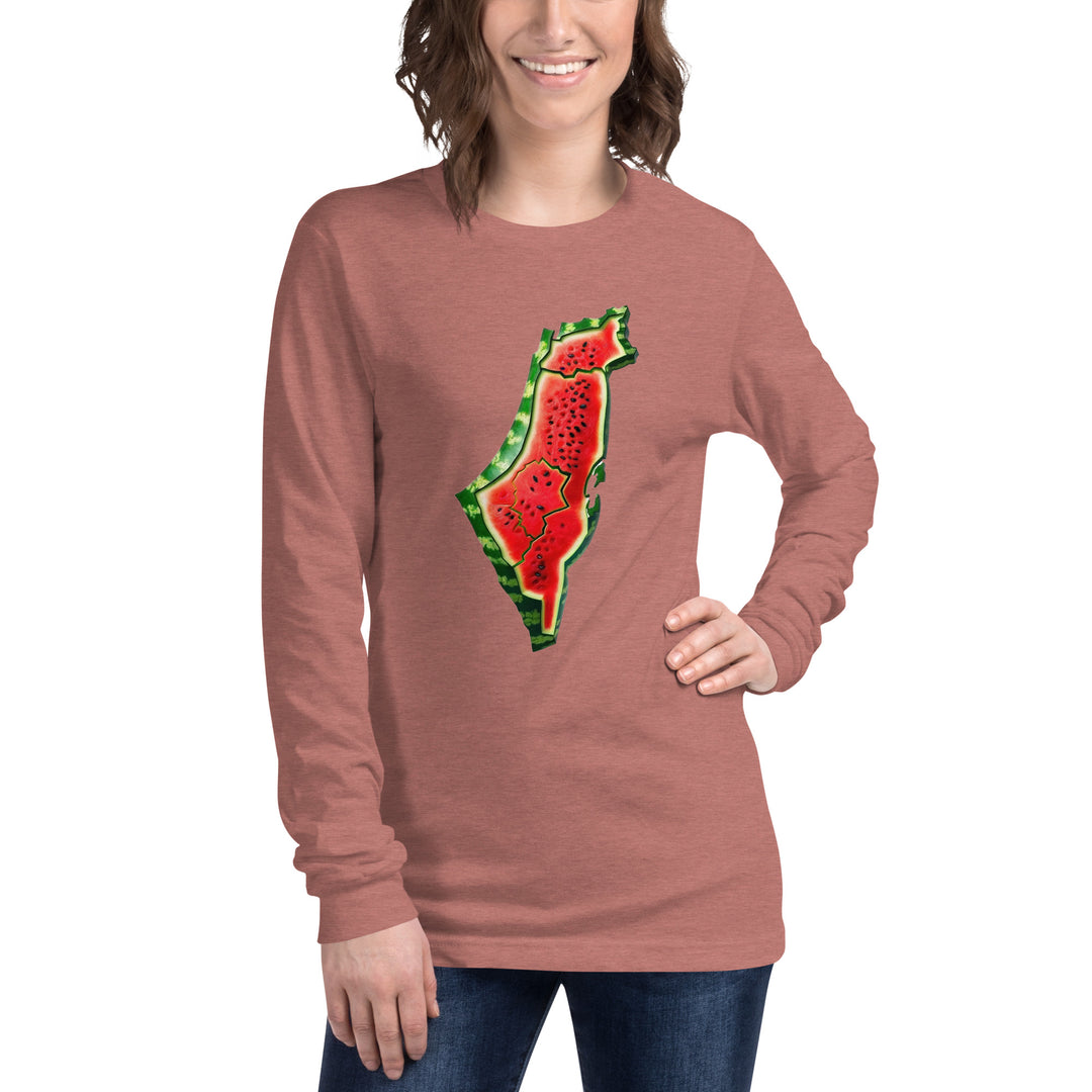 Women Long Sleeve Tee | Palestine Watermelon