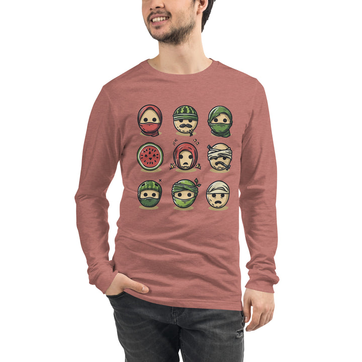 Men Long Sleeve Tee | Palestine Emoji