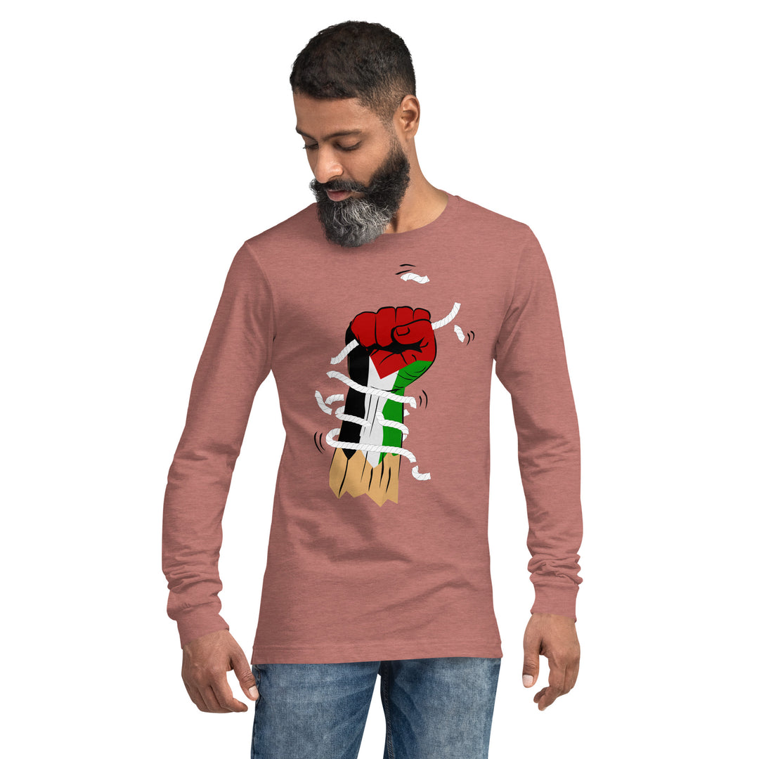 Men Long Sleeve Tee | Palestine Hand