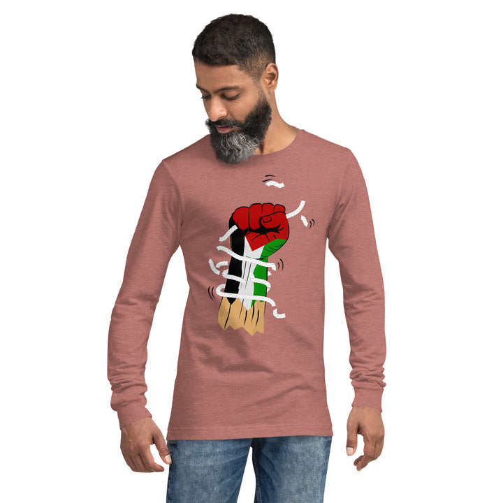 Men Long Sleeve Tee | Palestine Hand