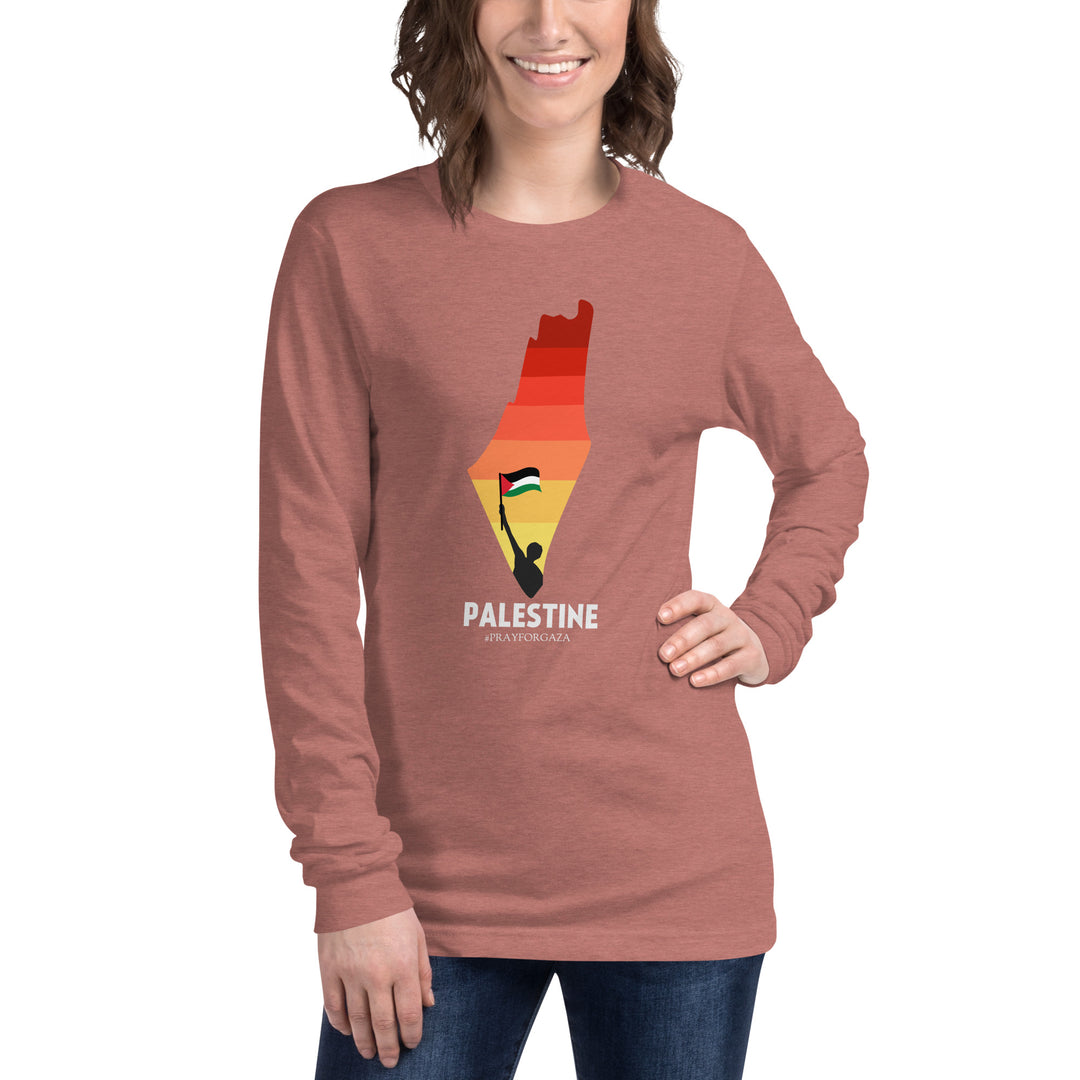 Women Long Sleeve Tee | Palestine Map