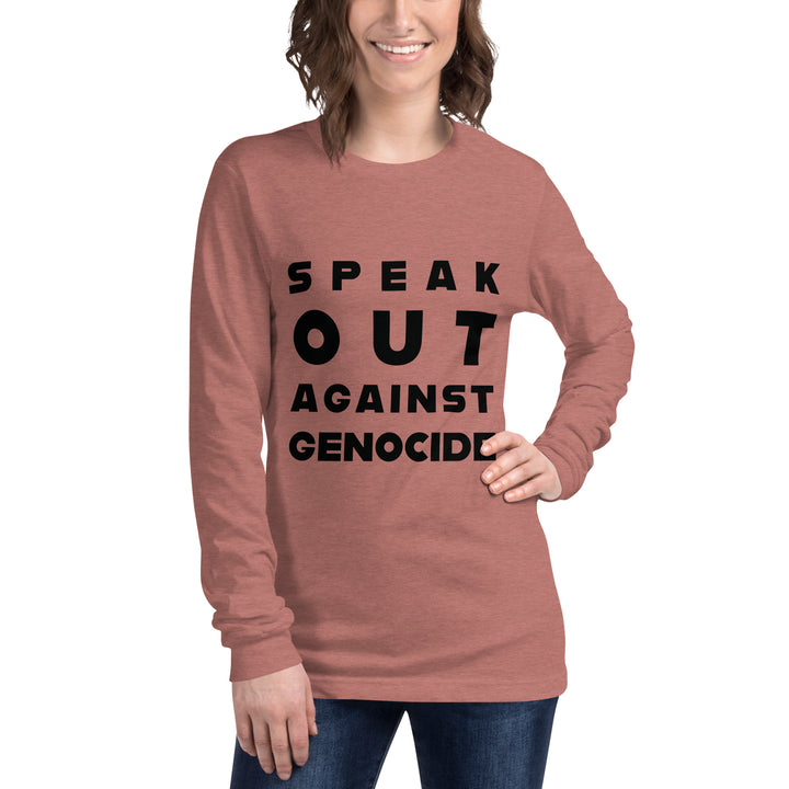 Women Long Sleeve Tee | Speak out against genocide