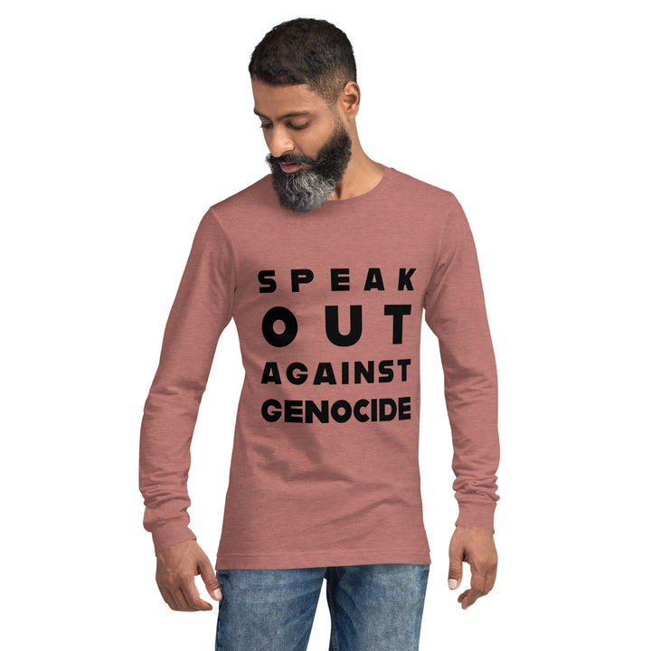 Men Long Sleeve Tee | Speak out against genocide