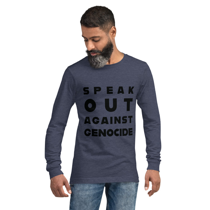 Men Long Sleeve Tee | Speak out against genocide