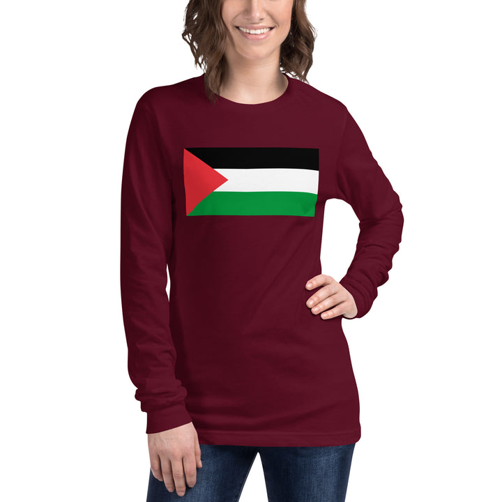 Women Long Sleeve Tee | Palestine Flag