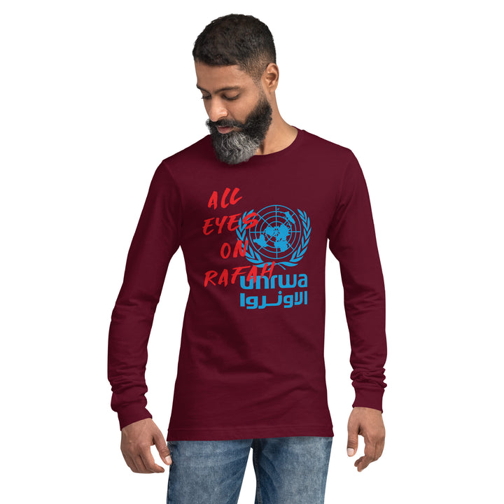 Men Long Sleeve Tee | All Eyes on Rafah