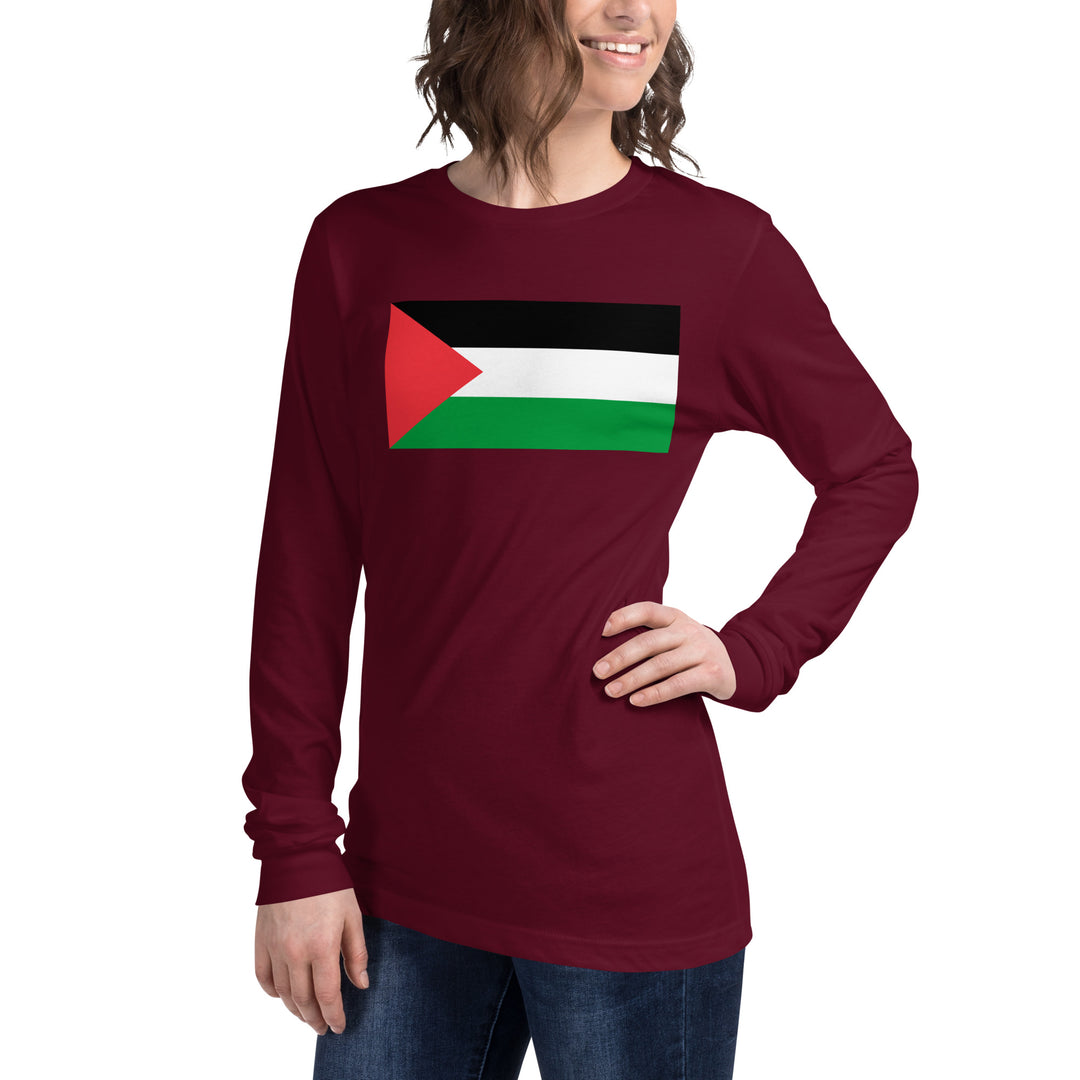 Women Long Sleeve Tee | Palestine Flag