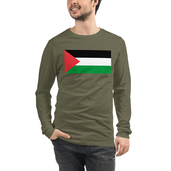 Men Long Sleeve Tee | Palestine Flag