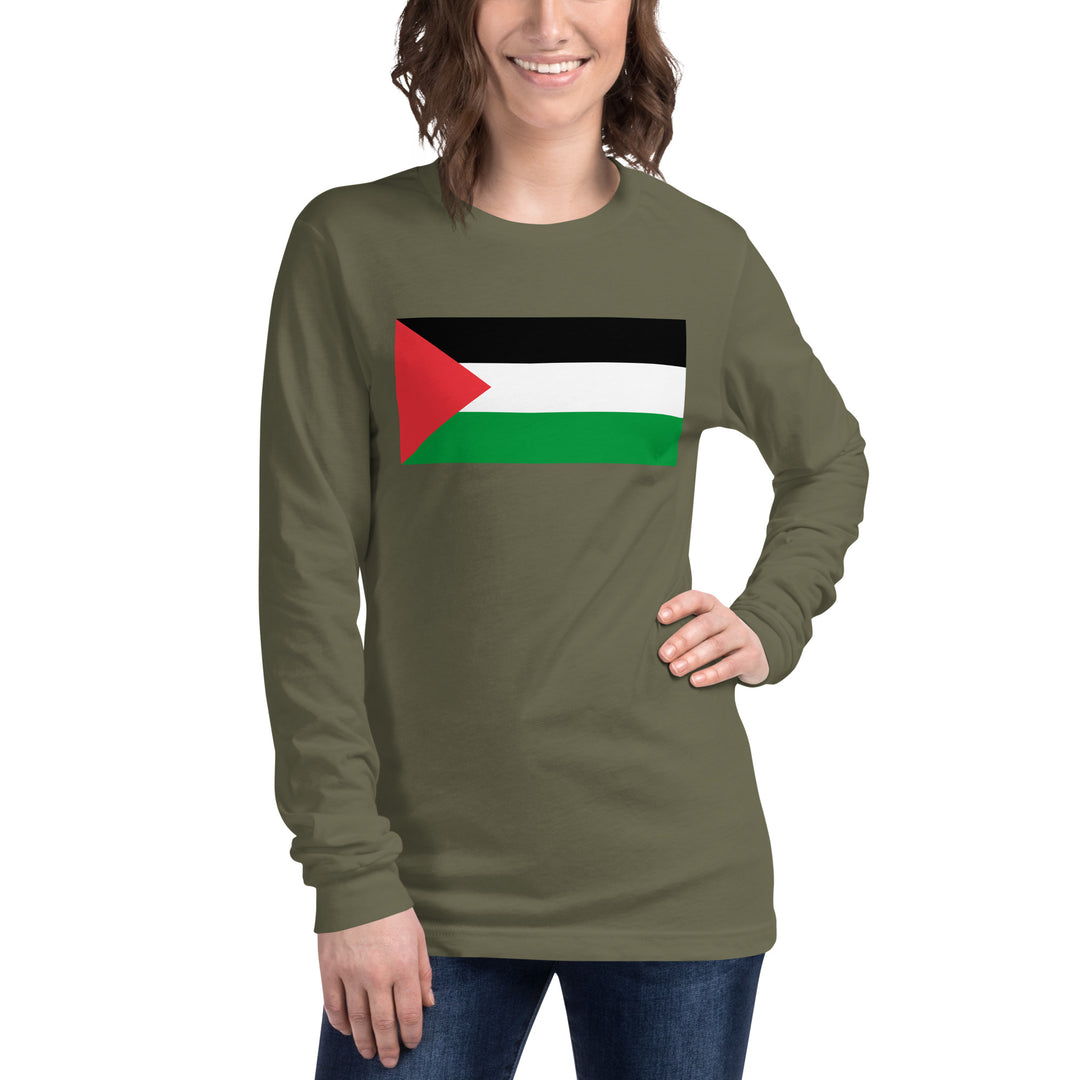 Women Long Sleeve Tee | Palestine Flag