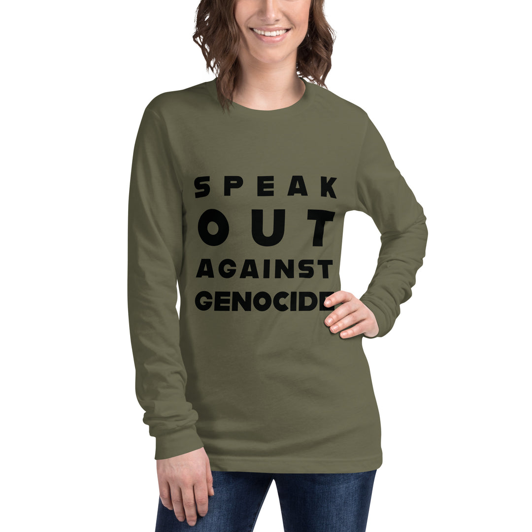 Women Long Sleeve Tee | Speak out against genocide