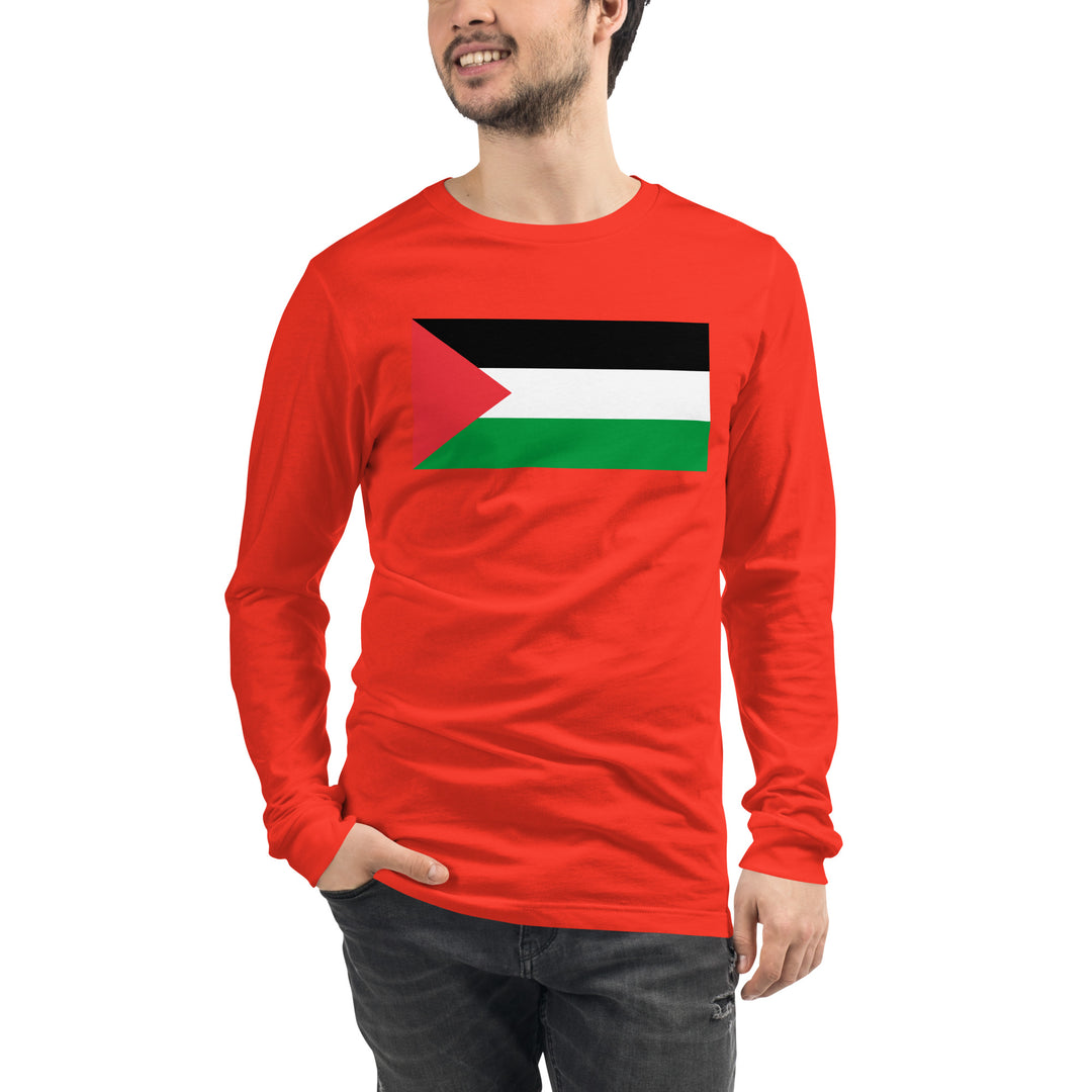 Men Long Sleeve Tee | Palestine Flag