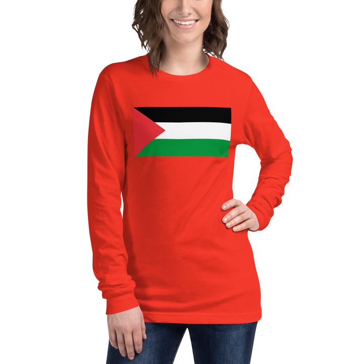 Women Long Sleeve Tee | Palestine Flag