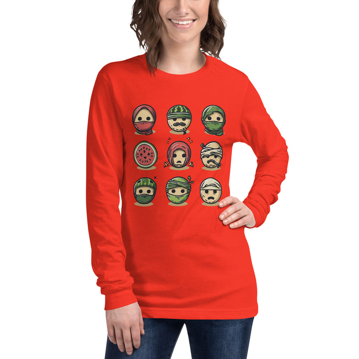 Women Long Sleeve Tee | Palestine Emoji