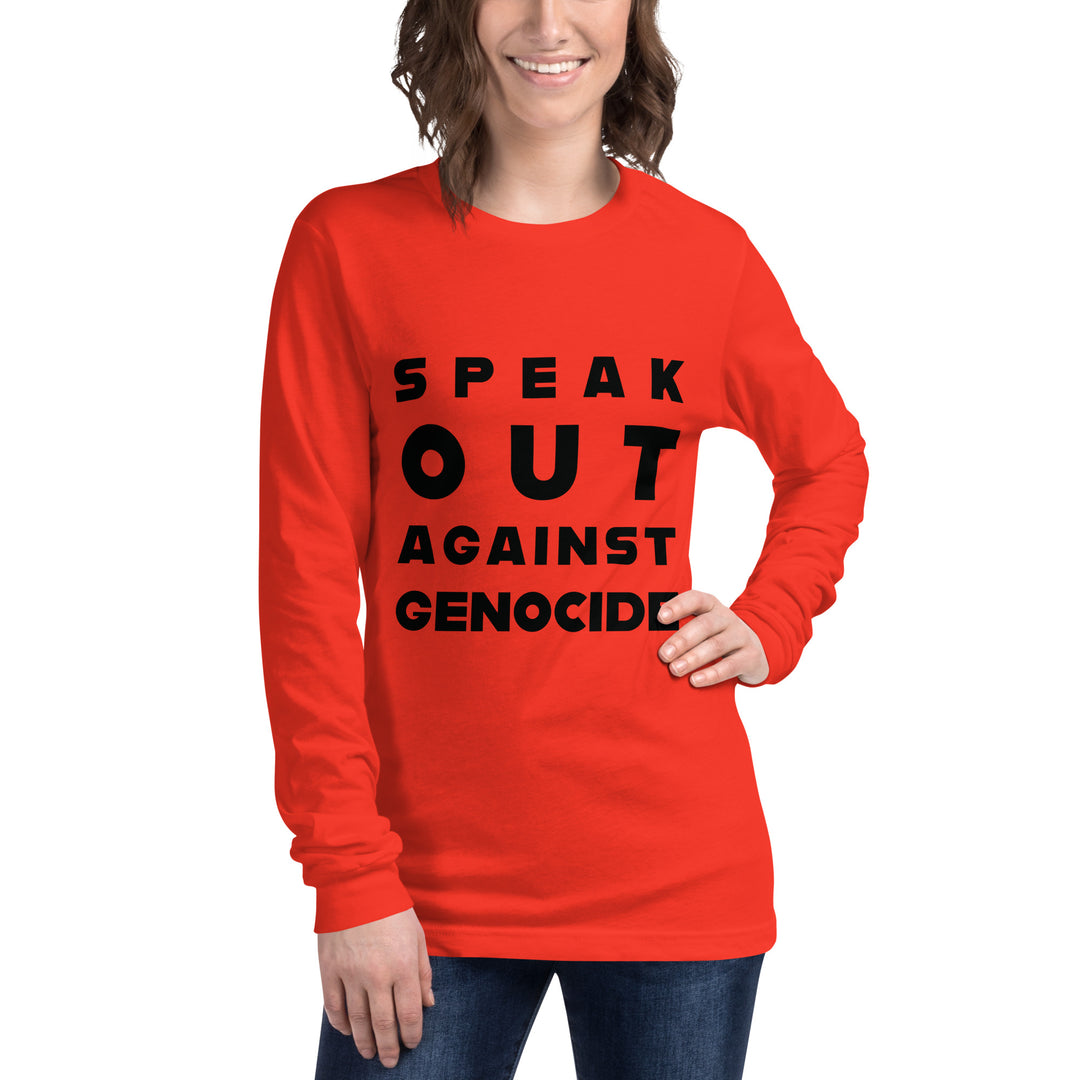 Women Long Sleeve Tee | Speak out against genocide