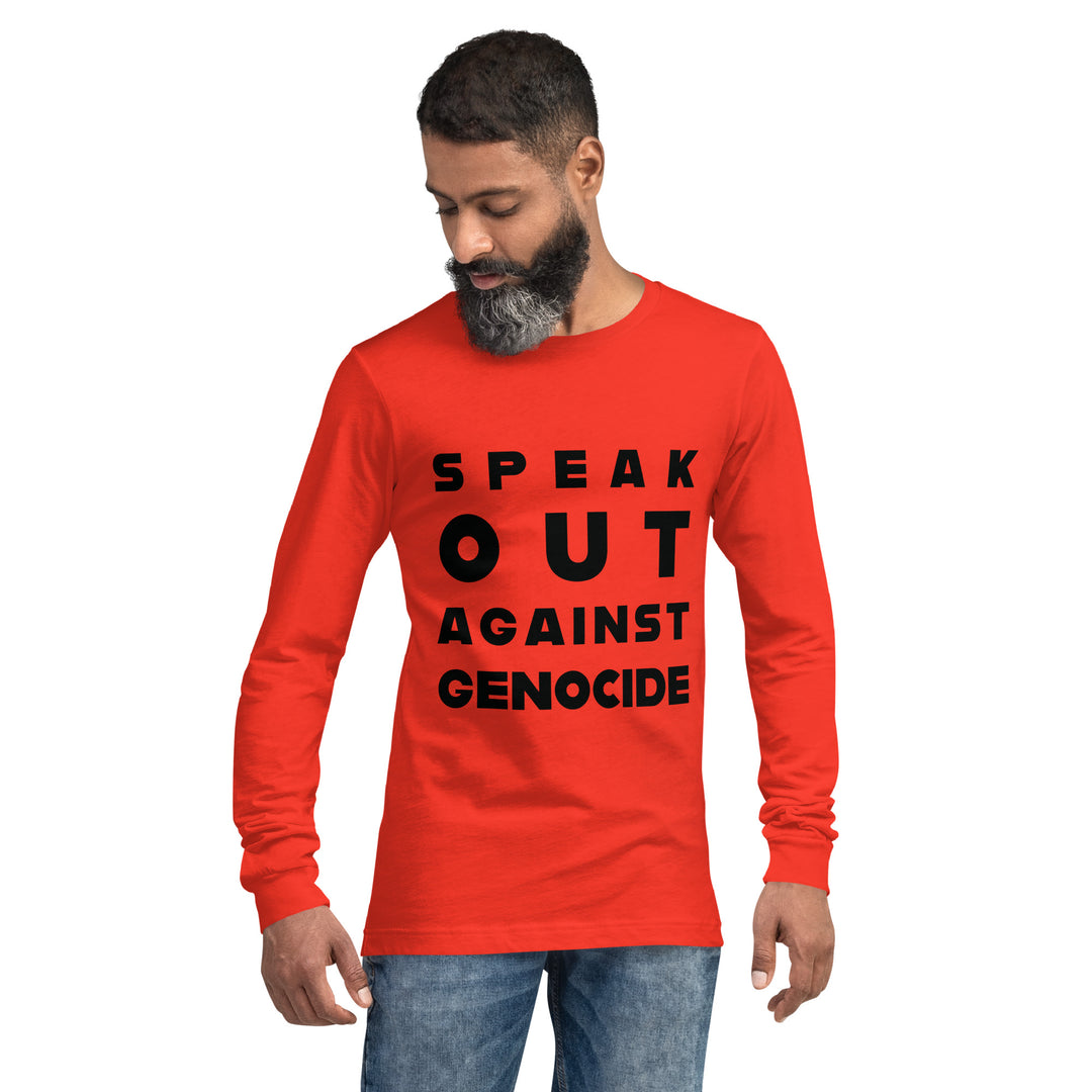 Men Long Sleeve Tee | Speak out against genocide