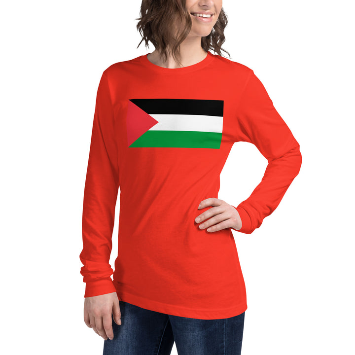 Women Long Sleeve Tee | Palestine Flag