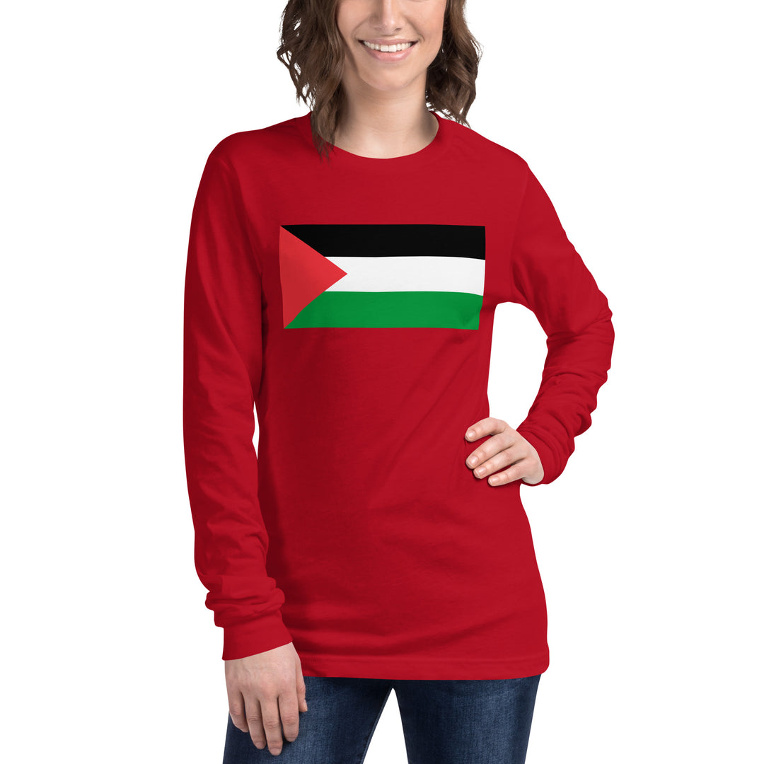 Women Long Sleeve Tee | Palestine Flag