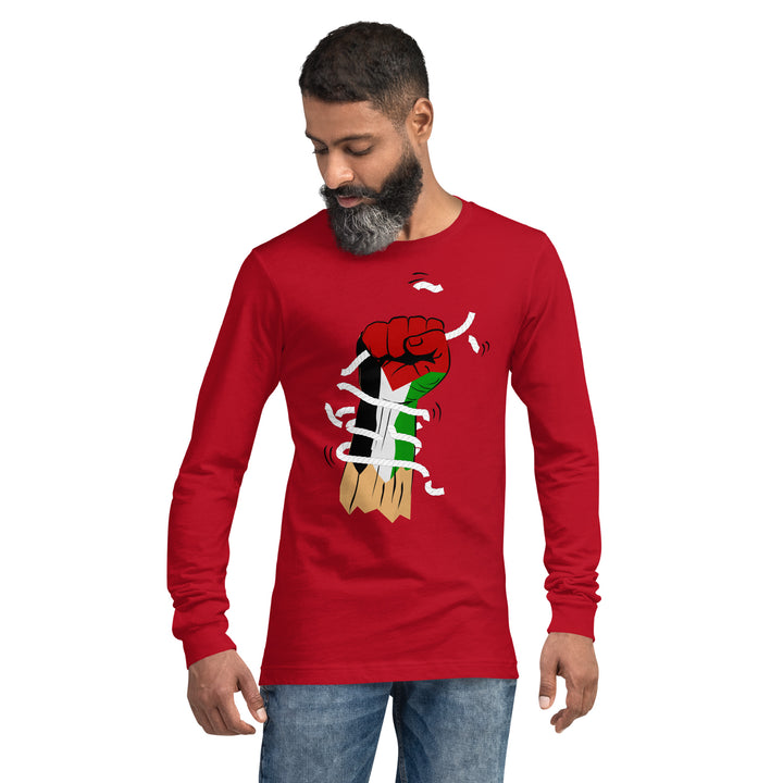 Men Long Sleeve Tee | Palestine Hand