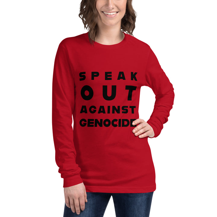 Women Long Sleeve Tee | Speak out against genocide