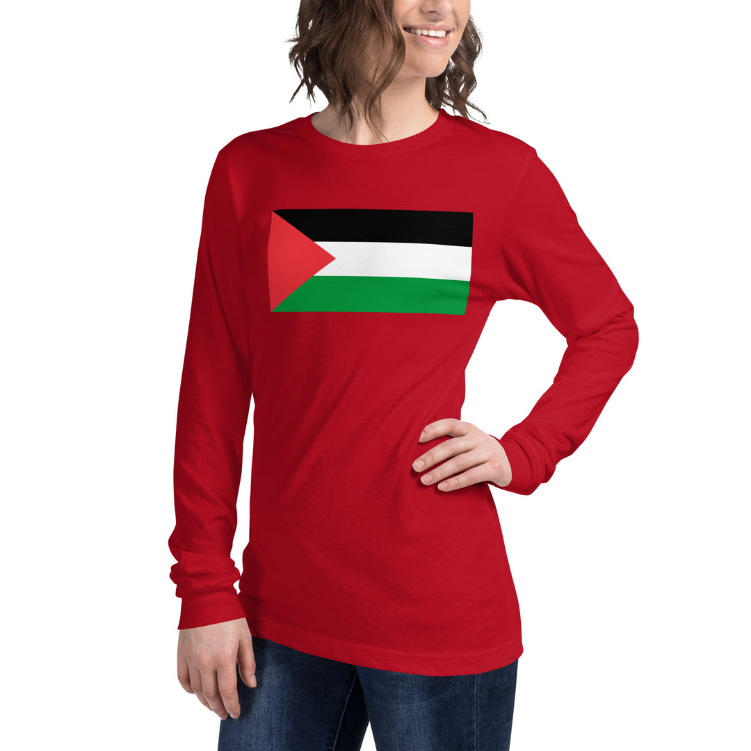 Women Long Sleeve Tee | Palestine Flag